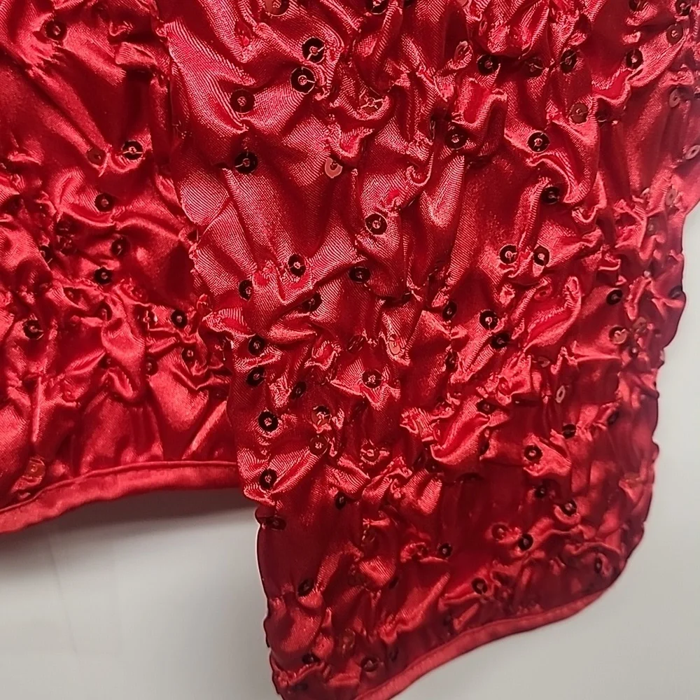 Addressing Woman Sz XL Elegant Red Zippered Lightweight Jacket NWT - Picture 2 of 9